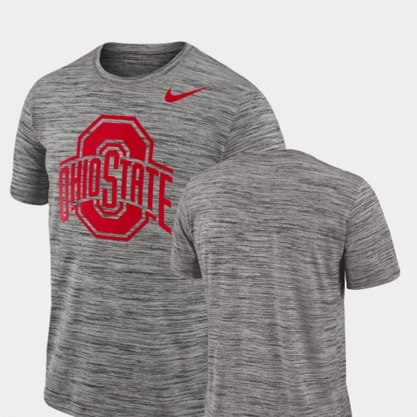 Ohio State Buckeyes Men's Charcoal 2018 Player Travel Legend Performance College Football T-Shirt 2404IXVW4